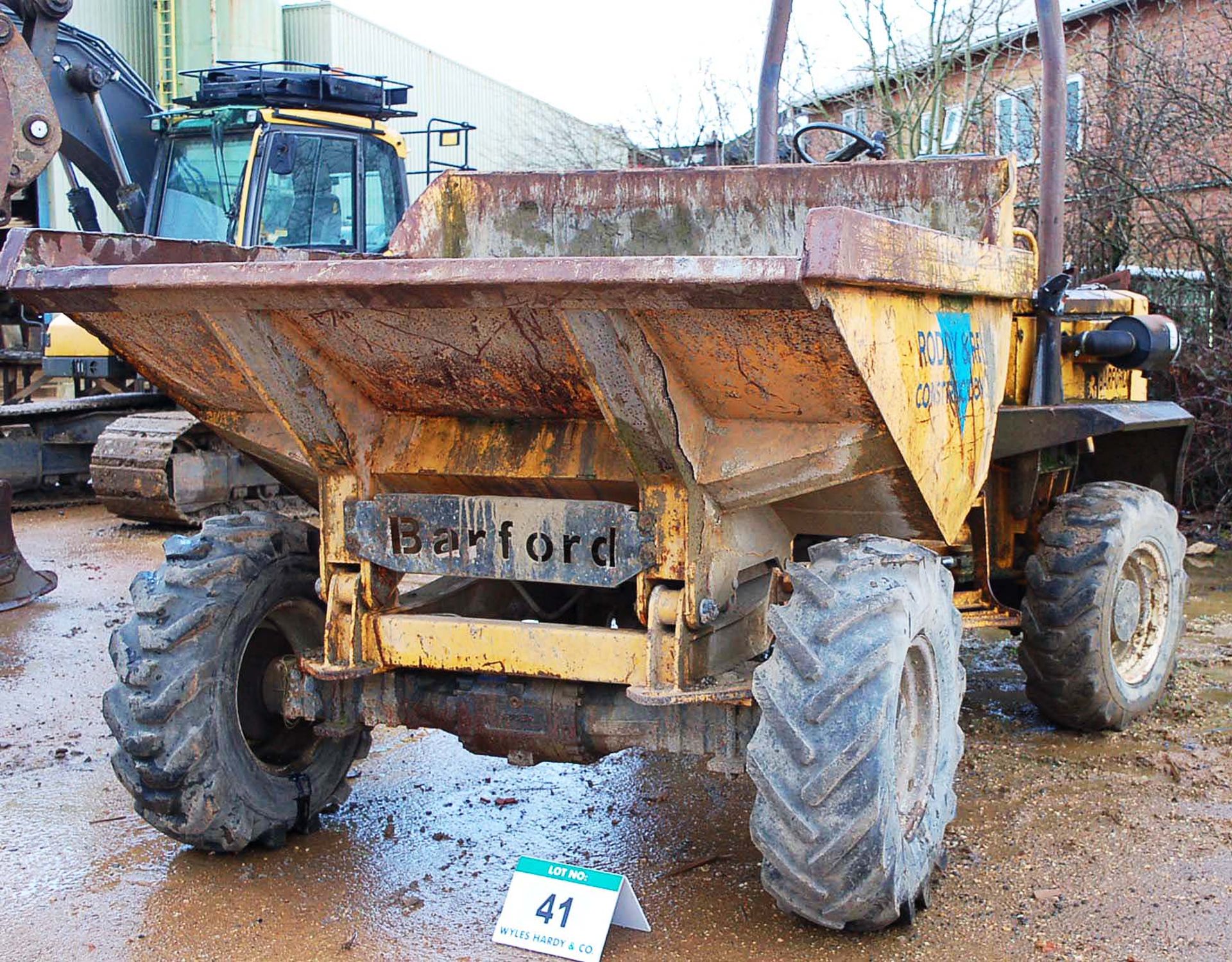 A 2004 BARFORD SX5000 5000Kg Capacity Straight Tip Articulated All Wheel Drive Site Dumper Serial