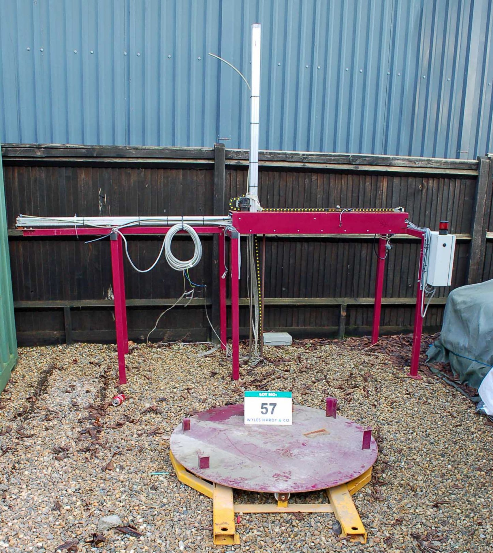 A Steel Frame For Pick and Place Robotic Arm with Rotary Table and Guard Panels