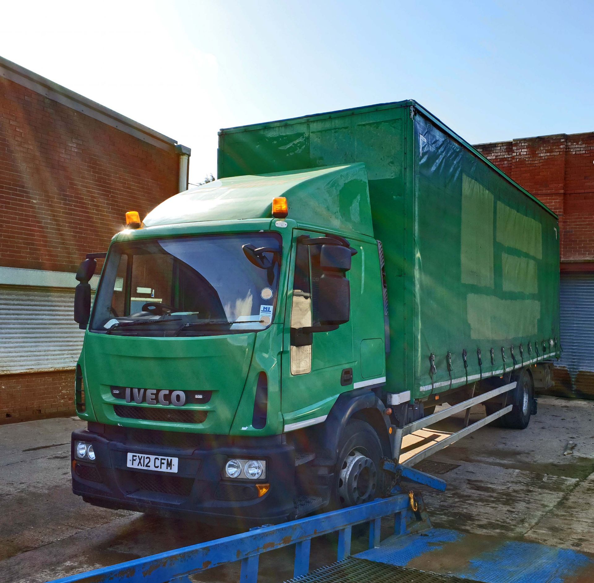 An IVECO Eurocargo ML180E25 5880cc Euro5 18-Tonne 4x2 Curtainside Truck, Registration No. FX12 - Image 2 of 9