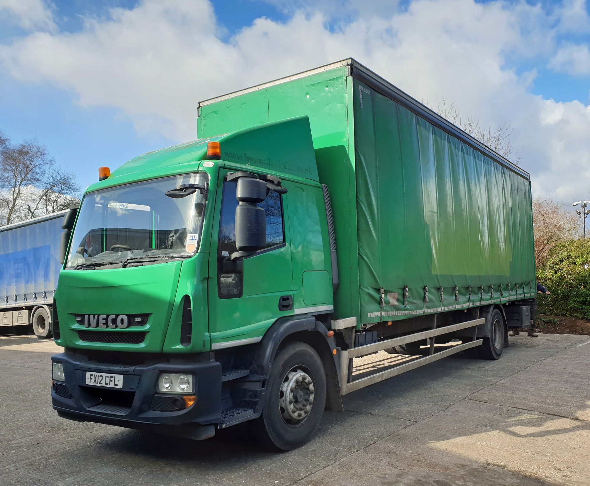 An IVECO Eurocargo ML180E25 5880cc Euro5 18-Tonne 4x2 Curtainside Truck, Registration No. FX12 - Image 2 of 8