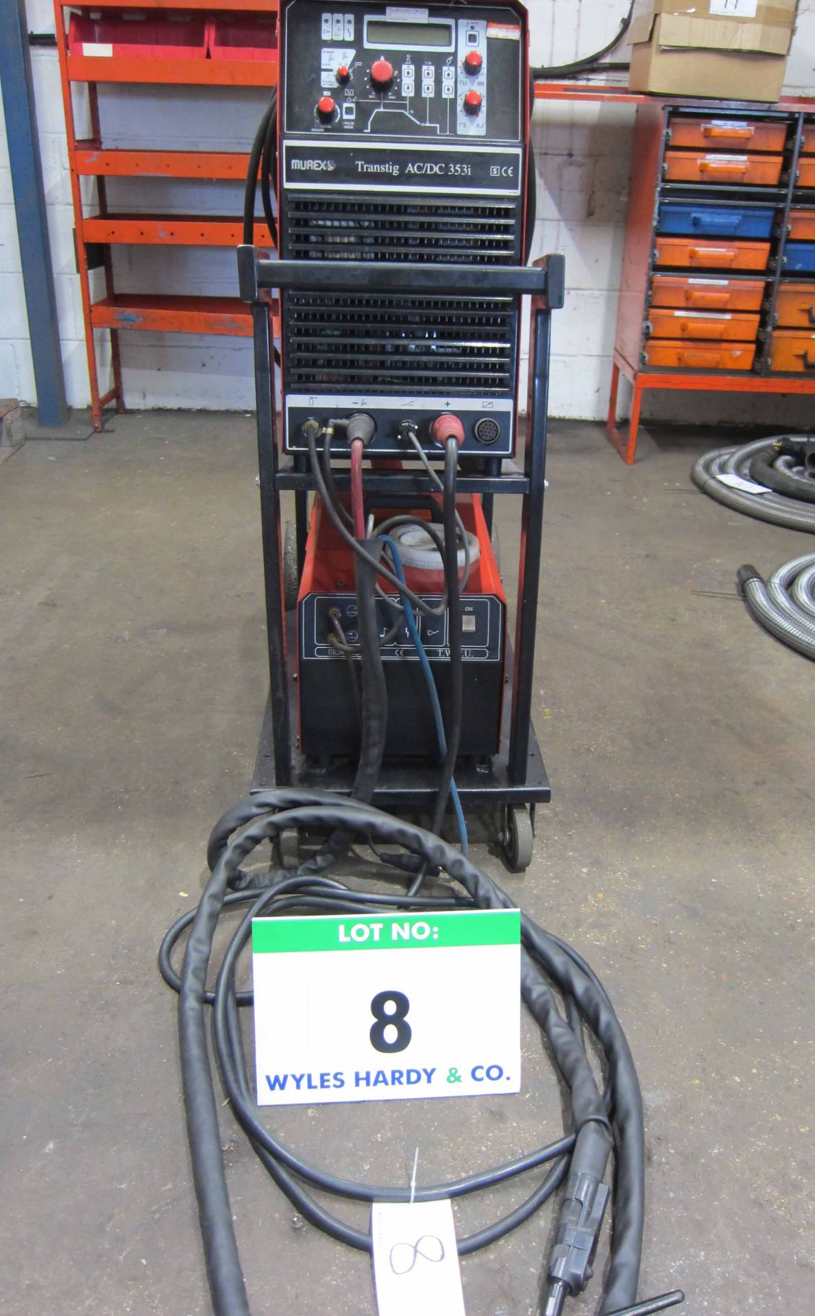 A MUREX Model Transtig AC/DC 353i Tig Welder, Serial No. 0602243, complete with MUREX Model TWCU,