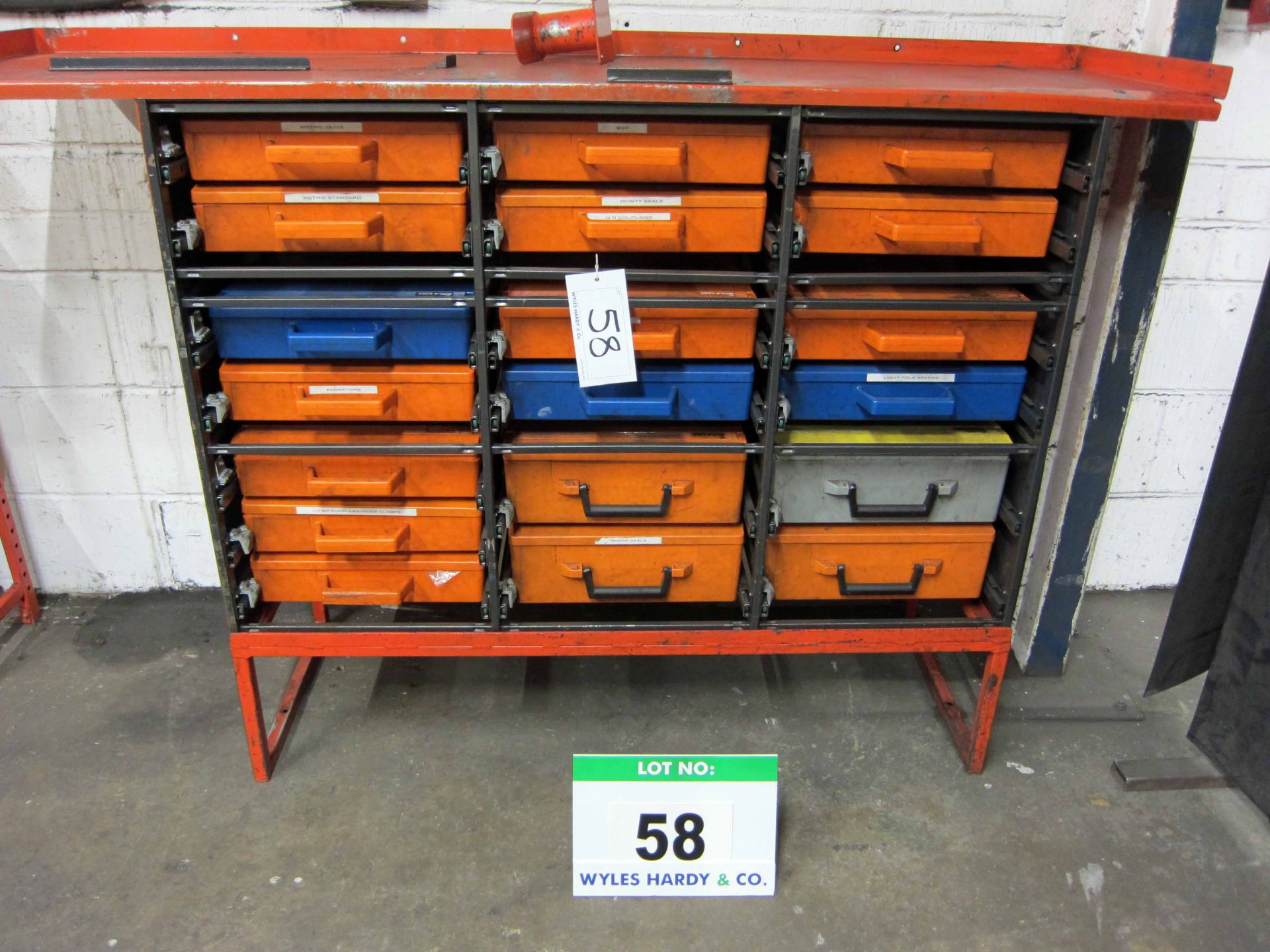 An Approx. 1700mm x 460mm x 1100mm Hydraulics Van Storage System comprising Nineteen ROLA CASE