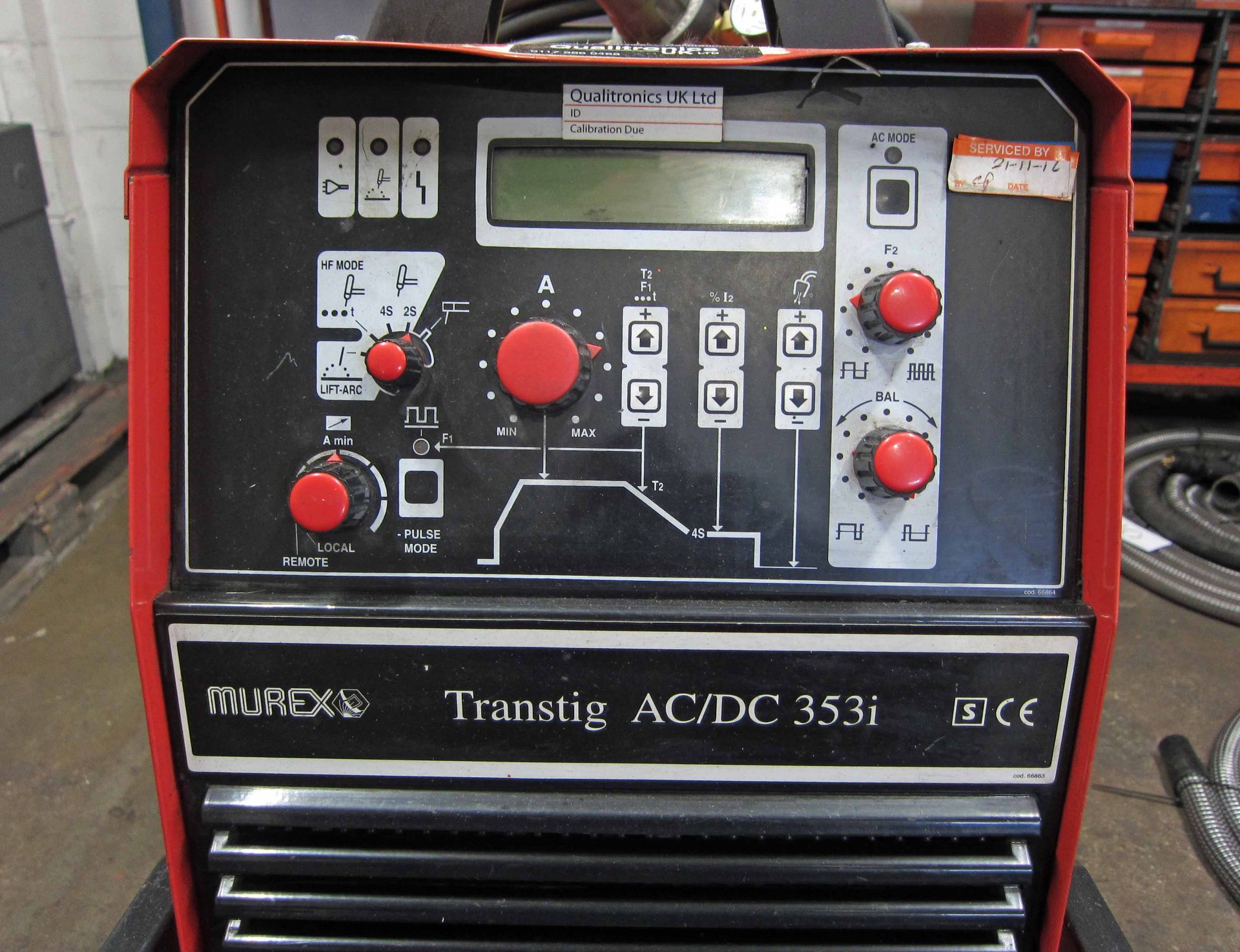 A MUREX Model Transtig AC/DC 353i Tig Welder, Serial No. 0602243, complete with MUREX Model TWCU, - Bild 5 aus 9