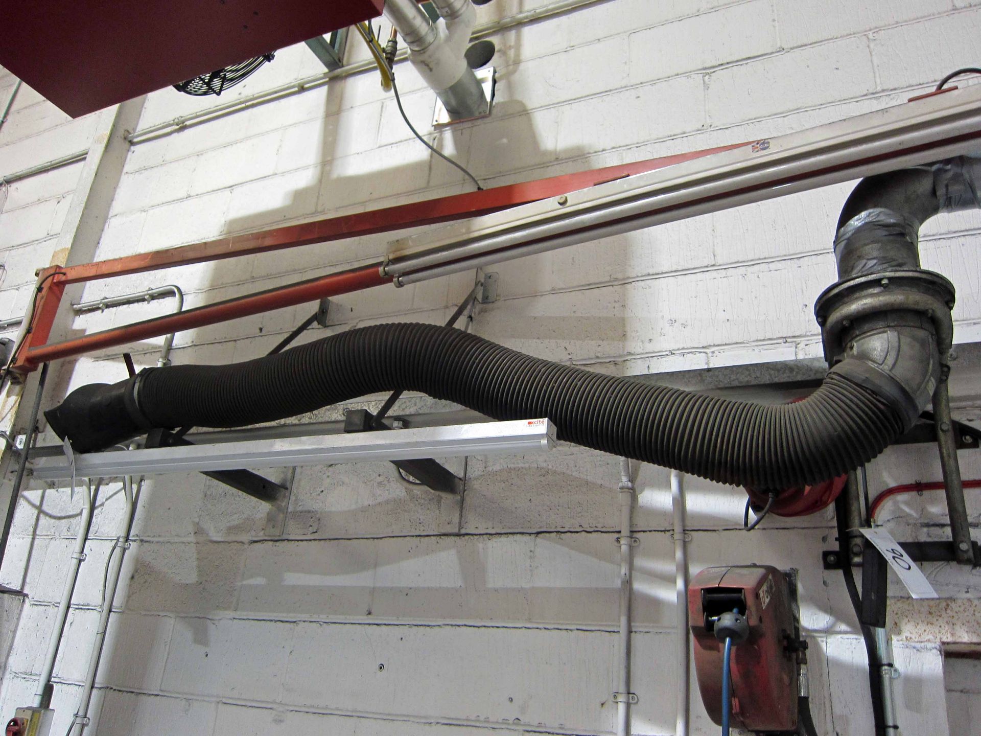 The Fume Extraction System throughout comprising Two Articulating Nozzles and Wall mounts, - Image 3 of 8