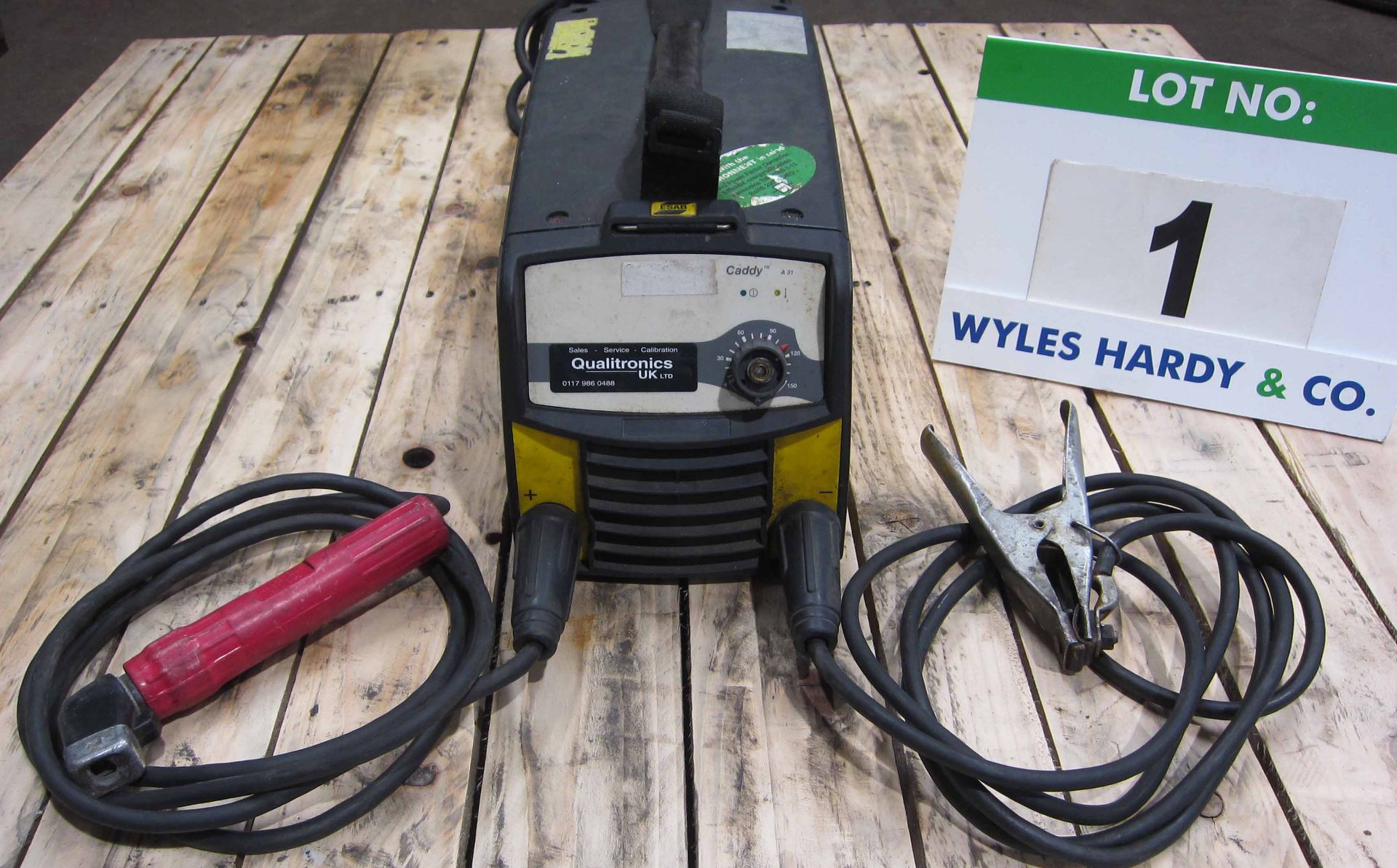An ESAB Caddy Model A31 240V Portable Arc Welder complete with Torch and Earth Lead (Calibrated to
