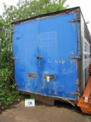 A 2480mm x 6850mm x 2800mm Aluminium Skinned Lorry Body on Steel Chassis with Translucent Fibreglass