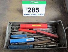 Over One Hundred and Fifty Various 5mm to 42mm Reamers in A Steel Tote Bin