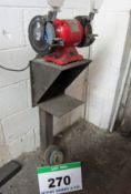 A SEALEY Model BG15GXW/00 6 Inch Bench Grinder/Wire Brush on Steel Plinth