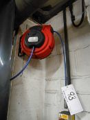 A DEMAC Retractable Air Line Hose Reel and Bracket (Method Statement Required before Removal -