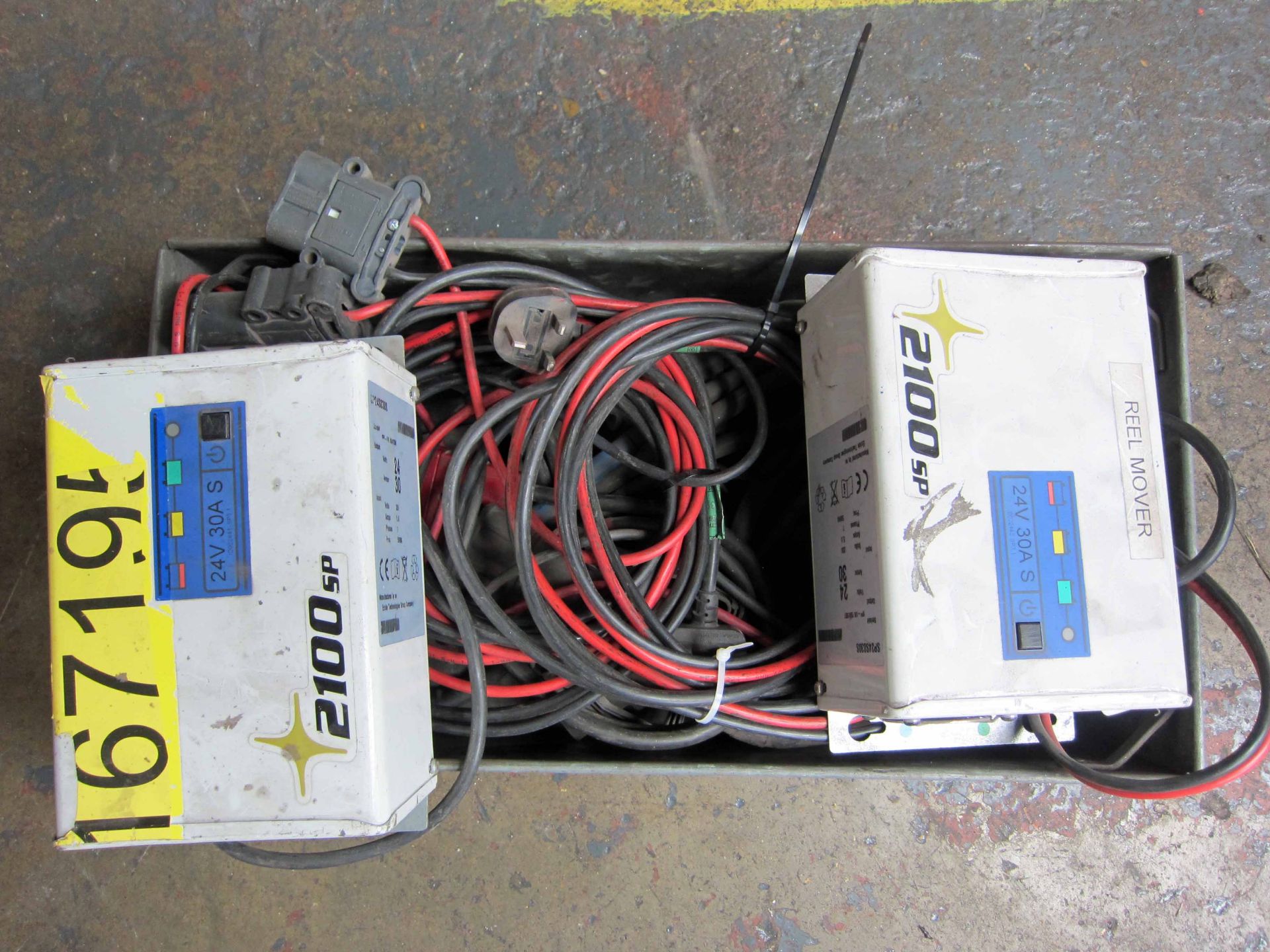 Two EXIDE Type 2100SP, 24V, 30 Amp Single Phase Battery Chargers and A Quantity of Charger Leads - Image 2 of 2