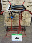 A Propane/Oxy Torch and Extension Burner with Hoses, ESAB and WELDABILITY Gas Valves and Heads