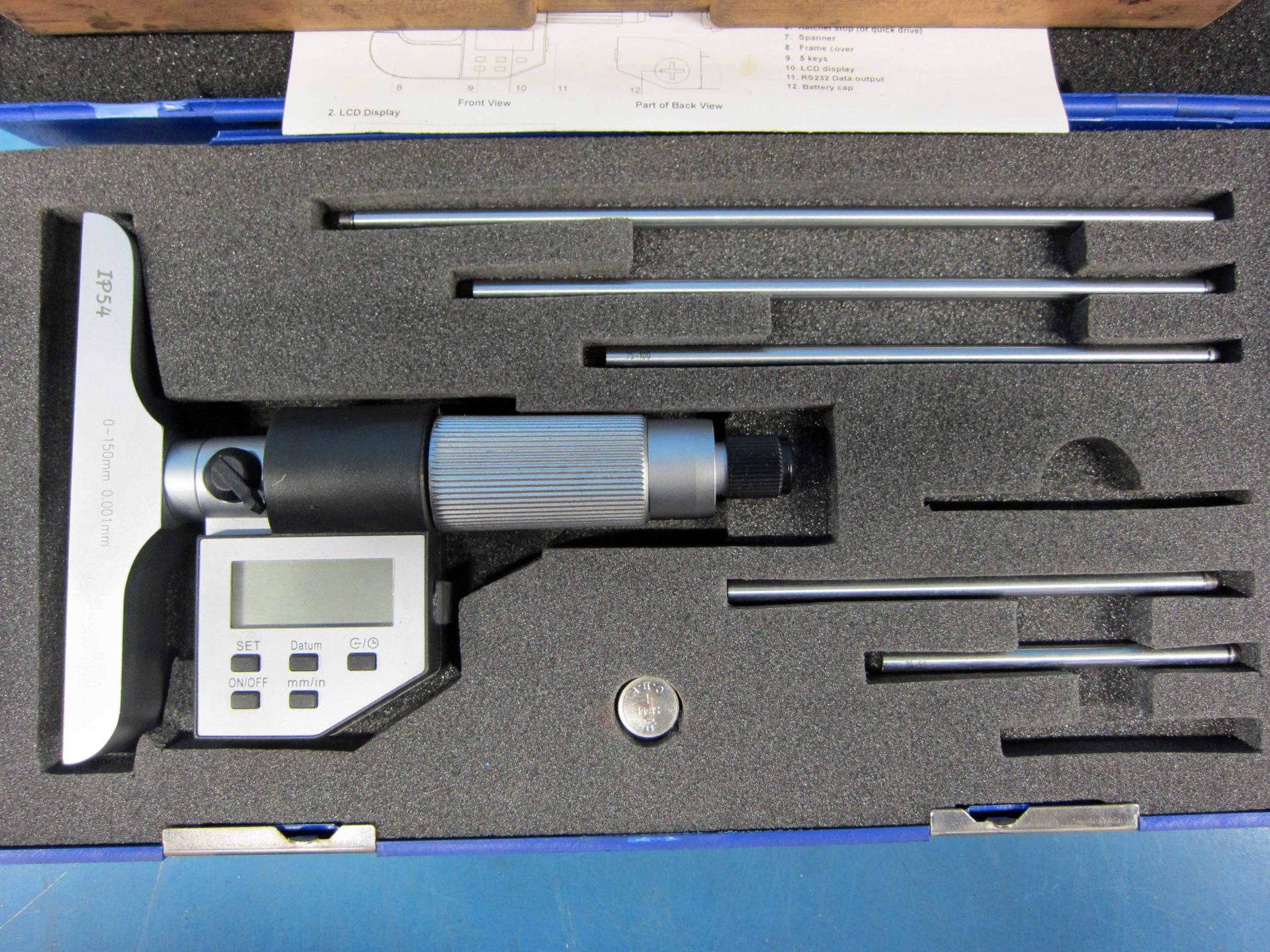 A Digital Depth Micrometer 0-150mm In Case and A MITUTOYO 0-150mm Depth Micrometer in Case - Image 3 of 3
