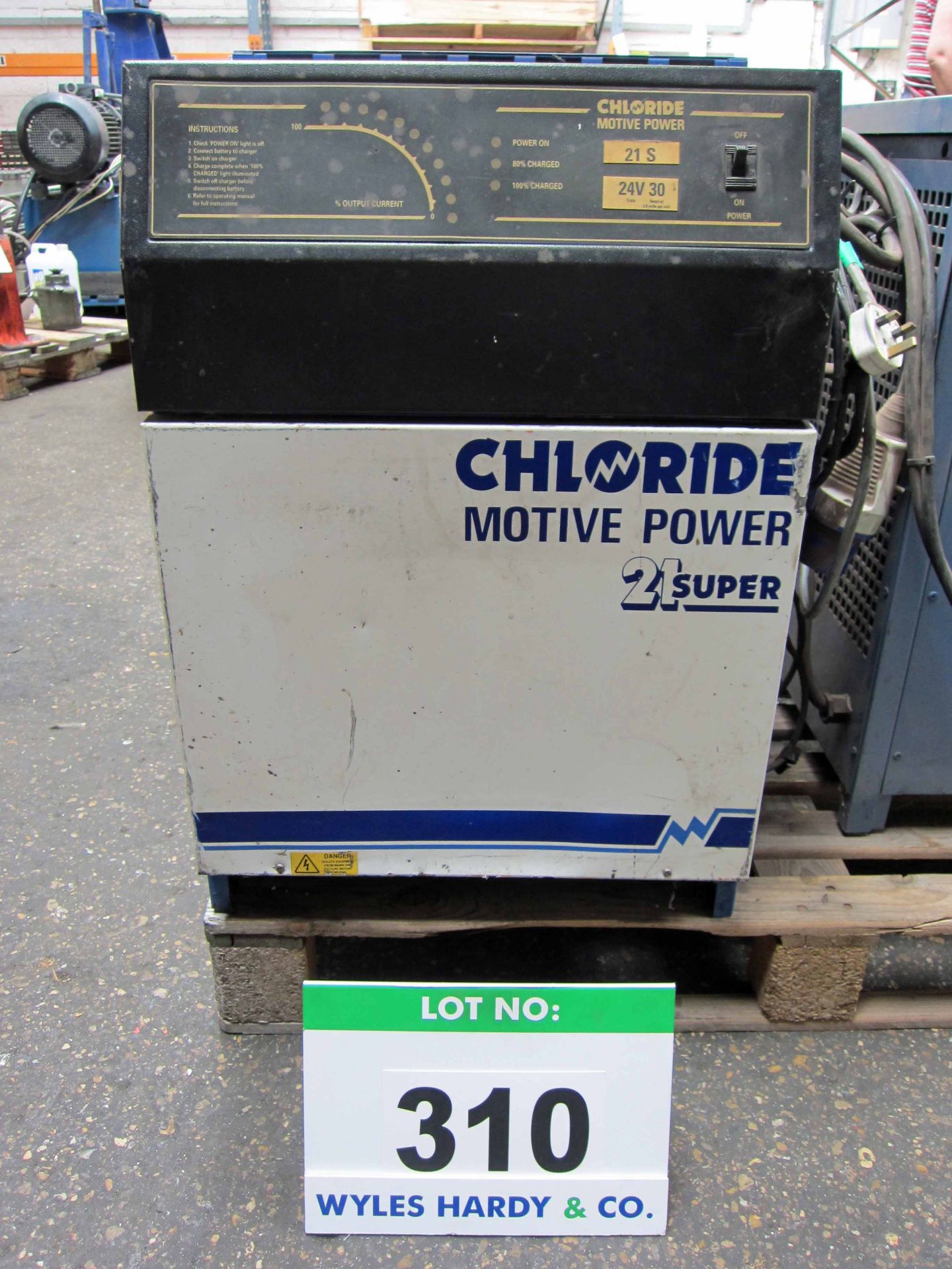 A CHLORIDE Model 21 Super Type 21S 24Volt, 30 Amps at 2 Volts per Cell, Single Phase Battery