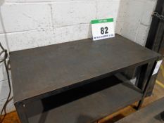 A 1230mm x 620mm Steel 2-Tier Workbench, Chipboard Lower Tier, and 645mm x 450mm x 1020mm 3-Tier