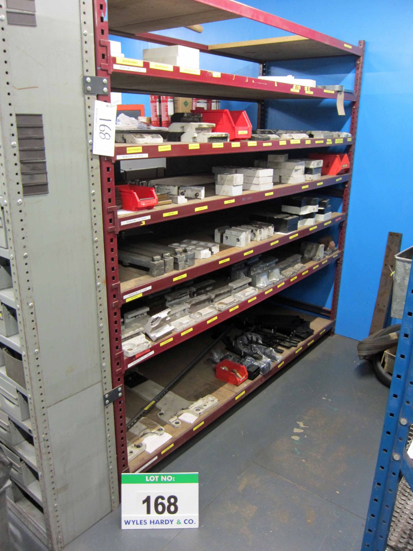 Two Bays of 2100mm x 7050mm x 2000mm Heavy Duty Shelving comprising Four End Frames and Twenty Two