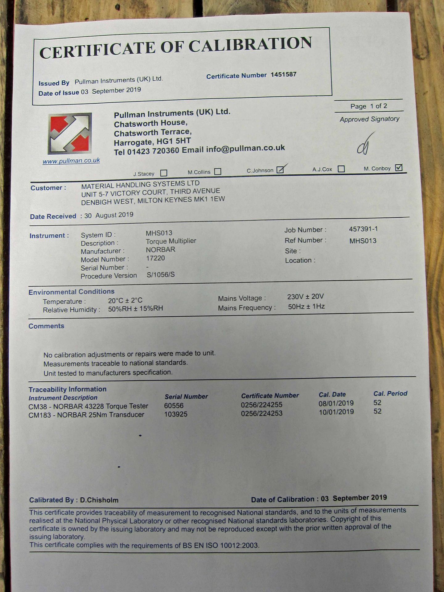 A NORBAR Model Highway Man 1300NM Torque Multiplier, 5:1 Multiplication, 3/4 Inch x 1/2 Inch - - Image 4 of 4