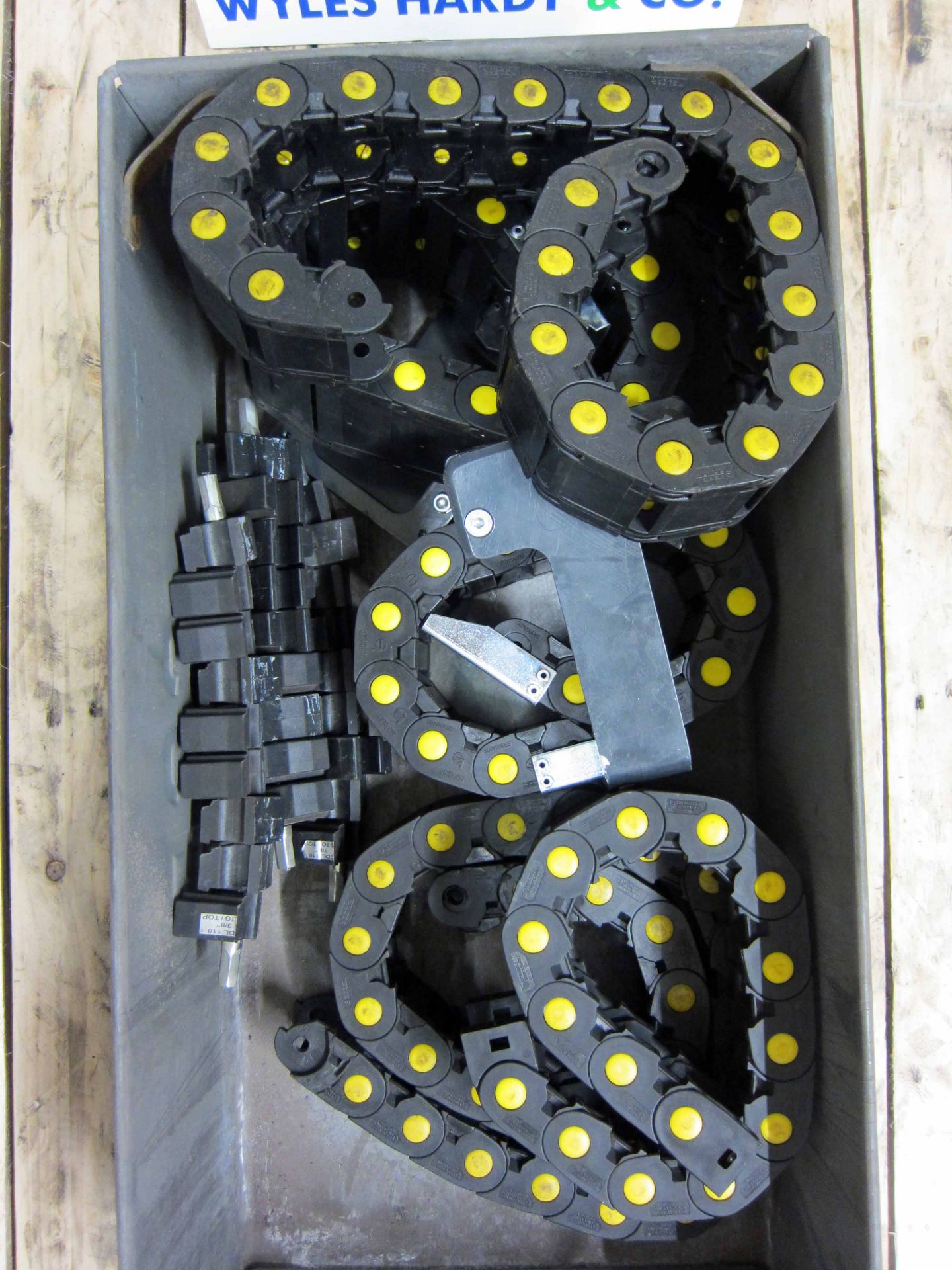 A Tote Bin containing A Quantity of Flexible Plastic Pipe Protectors and Pipe Clamps, etc. (As - Image 2 of 2