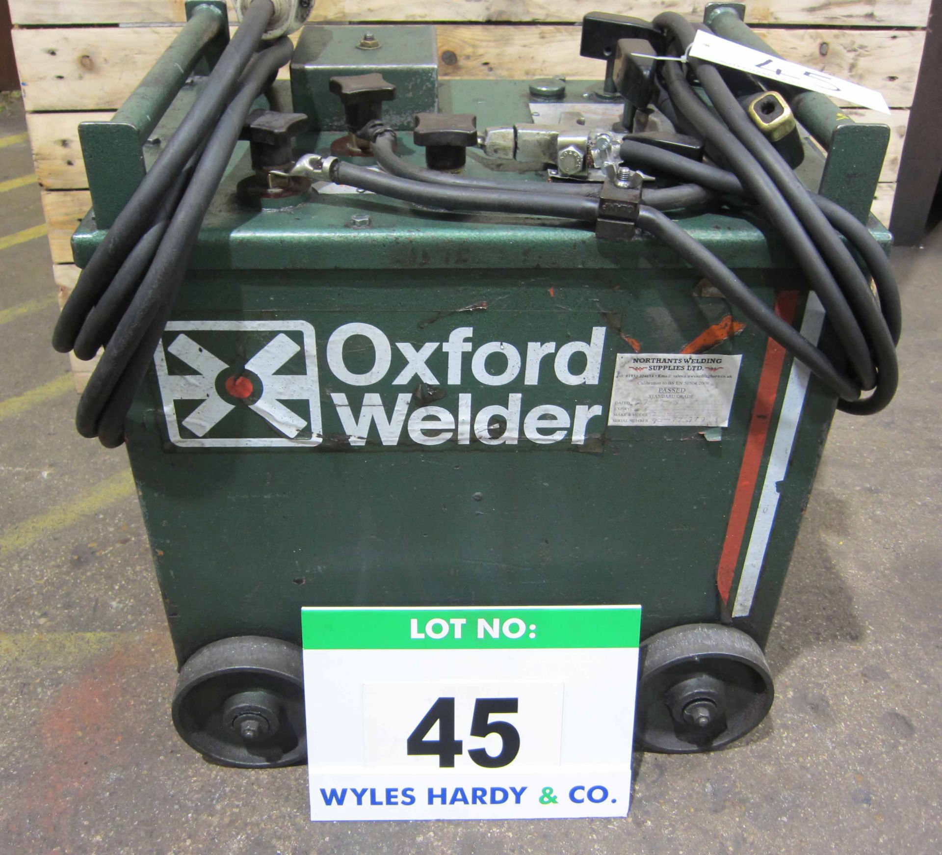 An OXFORD 25-300 Amp Arc Welder, Serial No. 773979, complete with Torch and Earth Leads