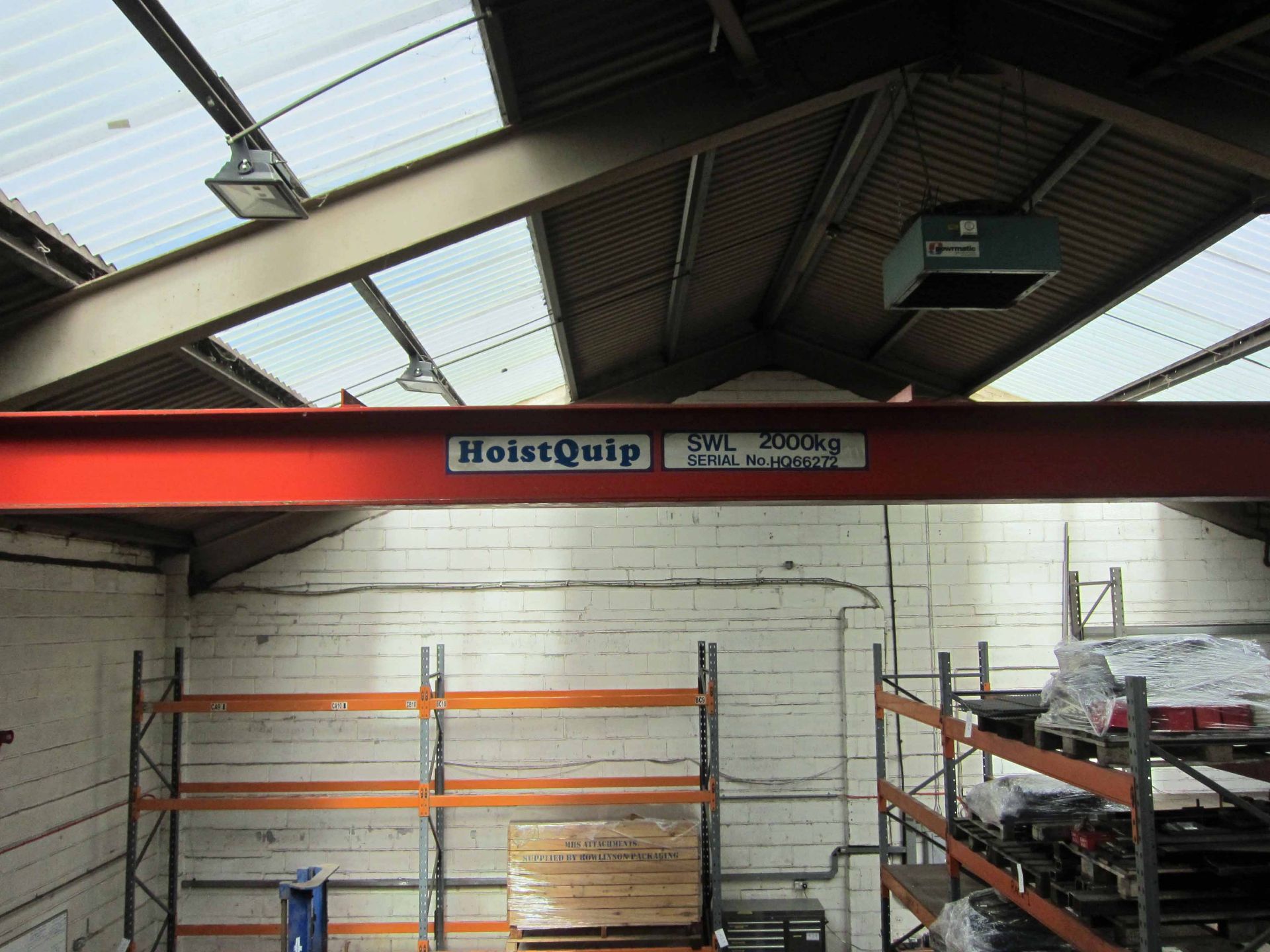 An Overhead Travelling Hoist and Gantry comprising STAHL Type ST2010-8/2 2/1 2000Kg capacity hoist - Image 3 of 7