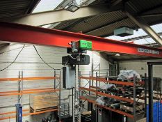 An Overhead Travelling Hoist and Gantry comprising STAHL Type ST2010-8/2 2/1 2000Kg capacity hoist