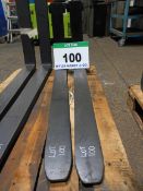 A Pair of CASCADE Class 2A Forks, Size 100mm x 45mm, Fork Length 1100mm, Triple Hook CASCADE G