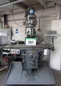 A AJAX Model AJT5 Turret Mill, 1400mm x 280mm T-Slotted Table fitted MITUTOYO Linear Scale 3-Axis