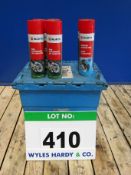 Seven Aerosol Tins of WURTH High Chain Lube and Brake Cleaner Plus and Nine Part Used