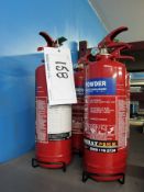 Four COMBAT FIRE 2Kg ABC Type Powder Fire Extinguishers