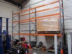 Four Bays Pallet Racking comprising Six Masts, 4280mm x 1060mm and Twenty Four Assorted Beams,