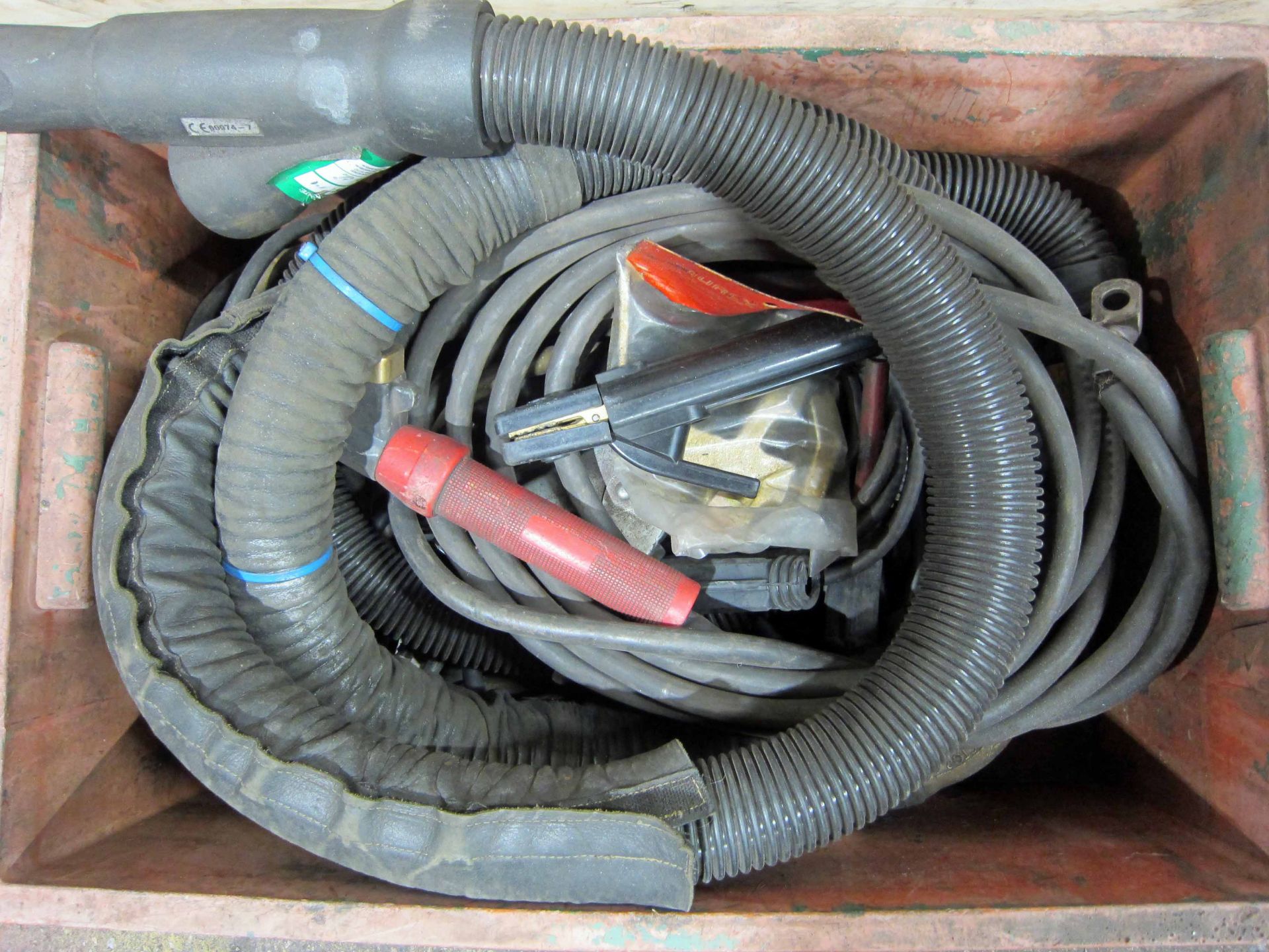 A Crate containing A Quantity of Welding Leads, Earth Clamps, Torches and WELDABILITY On Gun - Image 2 of 2