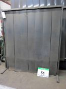 Two Approx. 1580mm x 1750mm Moveable Welding Screens on Steel Frames