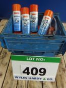 Seventeen Aerosol Tins of AMBERSIL BioWeld, Flow Detector 1, 3 and 3 (Unused and Part Used)