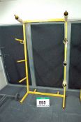 A Yellow Steel 4-Tier Free Standing Component Stand