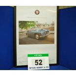 A Framed and Glazed Promotional Poster depicting 248 GMP, A Bristol 405 Drophead