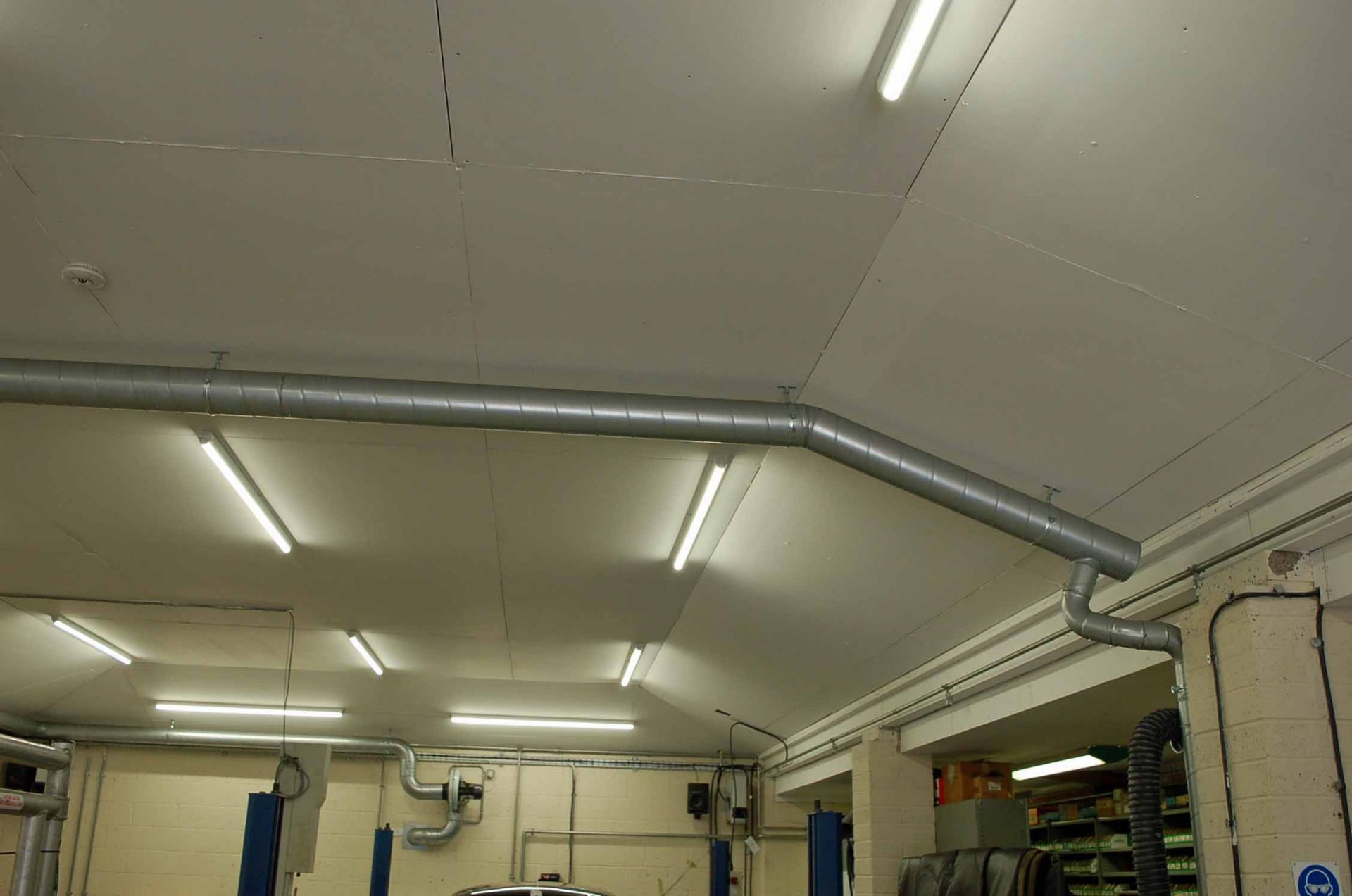 The Surface mounted Exhaust Gas Extraction System throughout the Mechanical Workshop comprising - Image 3 of 7