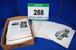 A Box containing A Workshop Manual for The Bristol 404 and 405 Saloons - Unbound and A Reprinted
