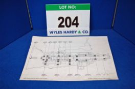 A Cut-Away Schematic Print of The Bristol 2-Litre Gearbox