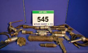 A Selection of Various Vintage Air Tools including Four Various Drills, Three Impact Hammers, A