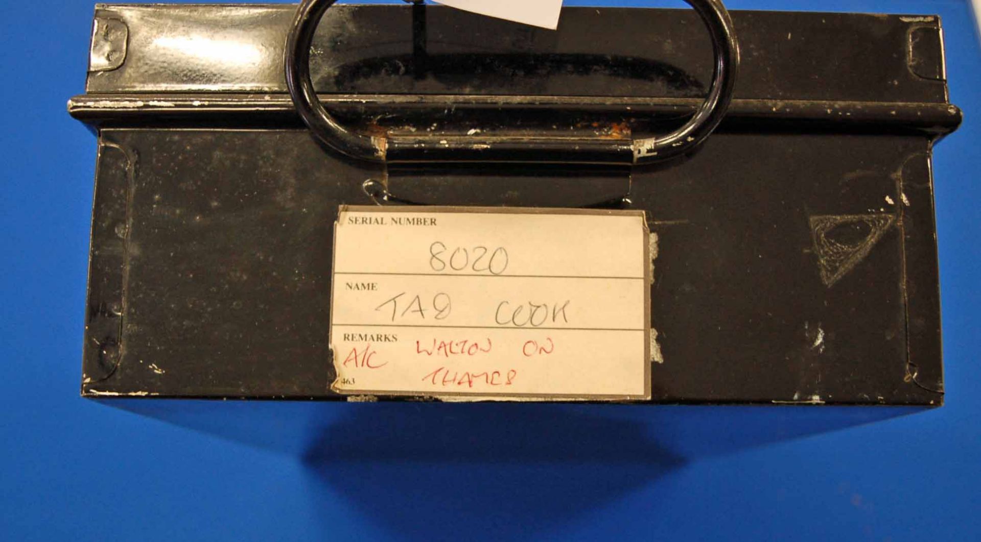 A Black Steel Cash Box previously owned and used by Tony Crook (for those who still use Cash!) - Image 3 of 3