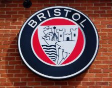 The Wall mounted 1.4M dia. Circular Perspex Bristol Sign (Currently Affixed to the Wall of The