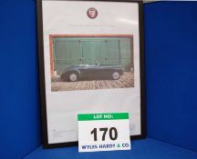 A Framed and Glazed Promotional Poster depicting WPC 868, A Green Bristol 402 Drophead