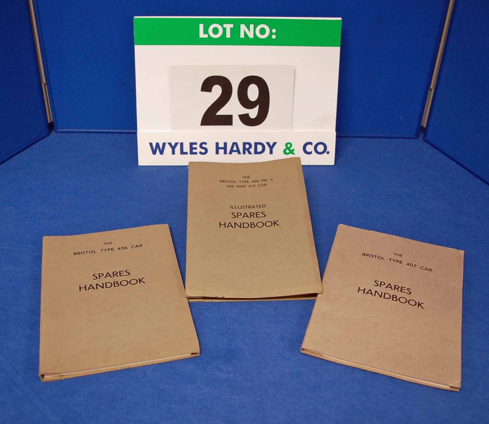 A Collection of Three Spares Handbooks for The Bristol Type 406, Type 407 and Type 408 Mk II, 409