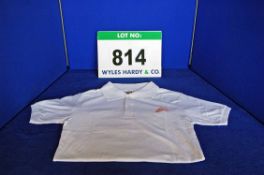 An Official Bristol York Scroll Embroidered White Polo Shirt (S)