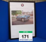 A Framed and Glazed Promotional Poster depicting 248 GMP, A Bristol 405 Drophead