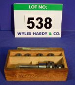 A MAY SF No. 3 Tapping Head with Five Various Chucks in Wooden Case