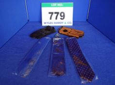 A Bristol Cars Merchandise Pack comprising A 400 Car Blue Woven Silk Tie, A Signature 'B' Blue Woven