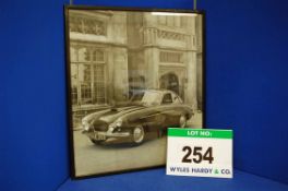 A Framed and Glazed Black and White Promotional Photograph of A Bristol 404 Saloon