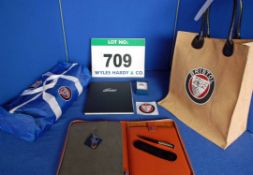 A Bristol Cars Merchandise Package comprising A Bristol Branded Hessian Bag containing A Bristol
