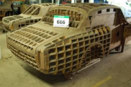 A Timber and Steel Framed Body Panel Fabrication Buck for The Bristol 411 Mk IV and Mk V Rear