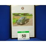 A Framed and Glazed Promotional Poster depicting WPC 868, A Green Bristol 404